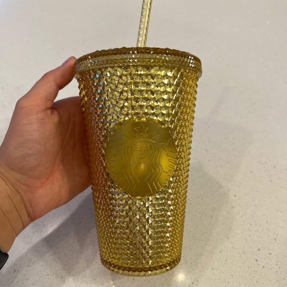 Starbucks holiday 2020 Europe bling gold 16 oz timber studded NEW